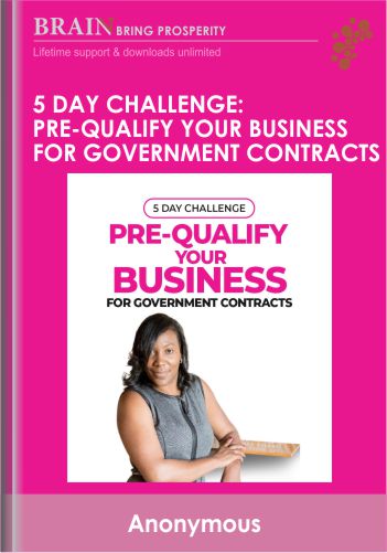 5 DAY CHALLENGE: Pre-Qualify Your Business For Government Contracts