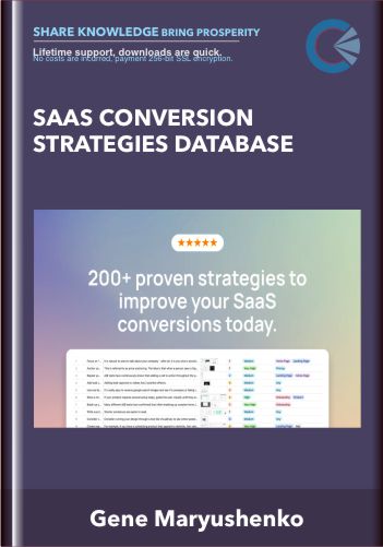 SaaS Conversion Strategies Database - Gene Maryushenko