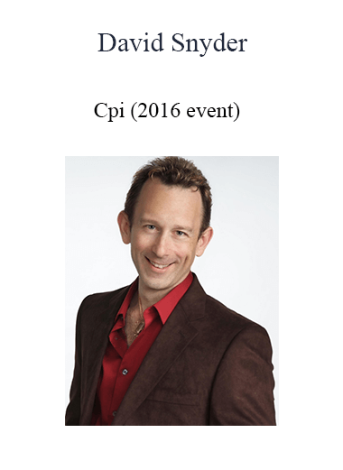 David Snyder - Cpi (2016 event)