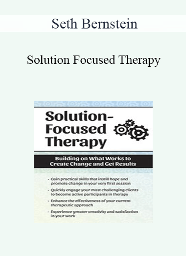 Seth Bernstein - Solution Focused Therapy: Building on What Works to Create Change and Get Results