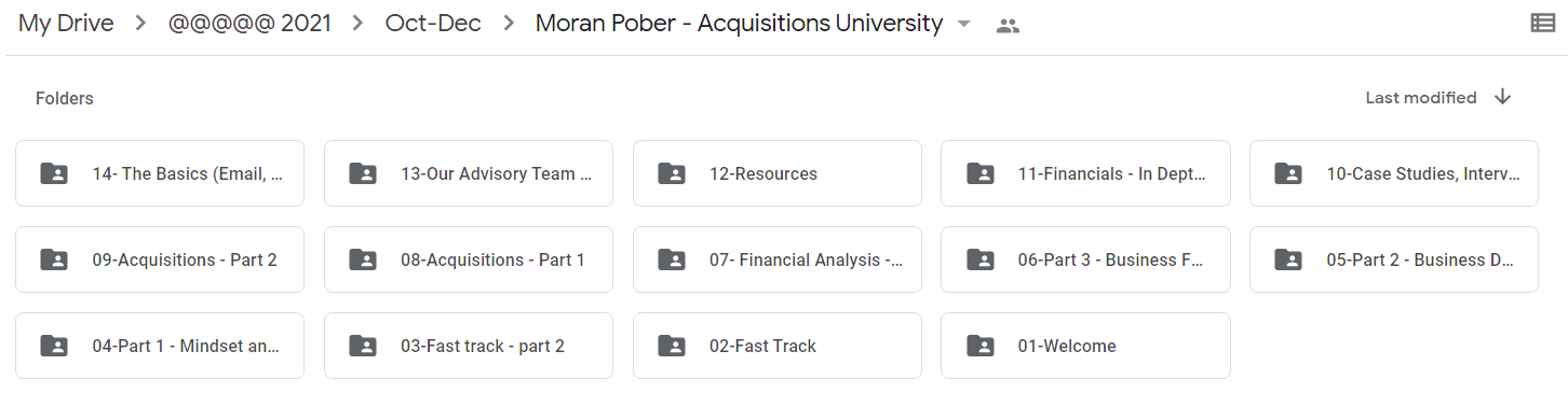 Moran Pober - Acquisitions University