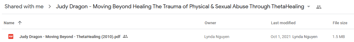 Judy Dragon - Moving Beyond Healing The Trauma of Physical & Sexual Abuse Through ThetaHealing