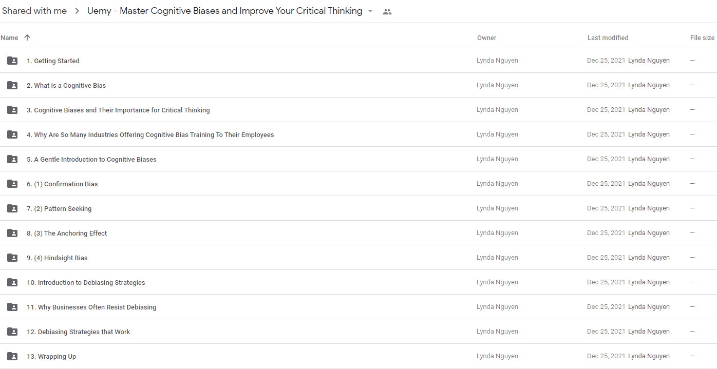 Udemy-Master-Cognitive-Biases-and-Improve-Your-Critical-Thinking
