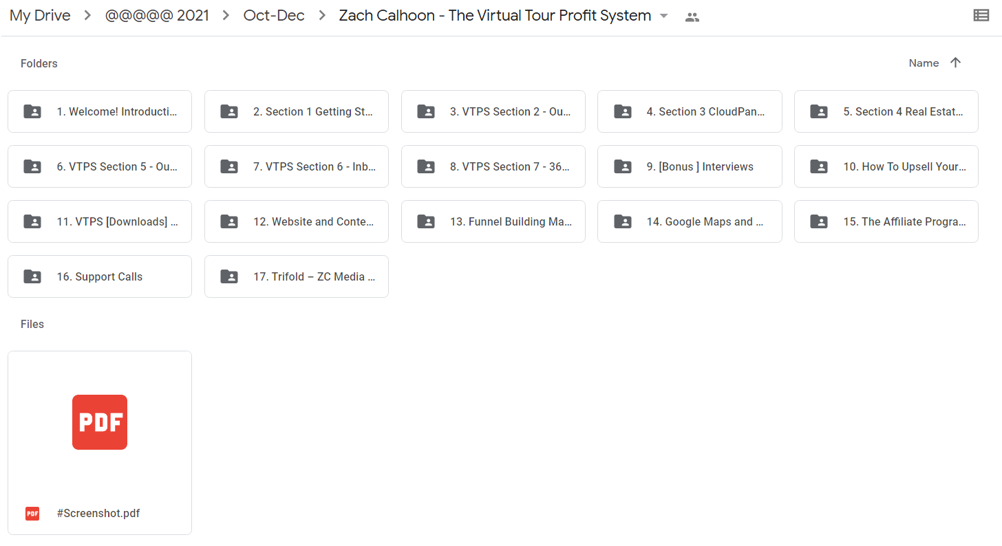 Virtual Tour Profit System